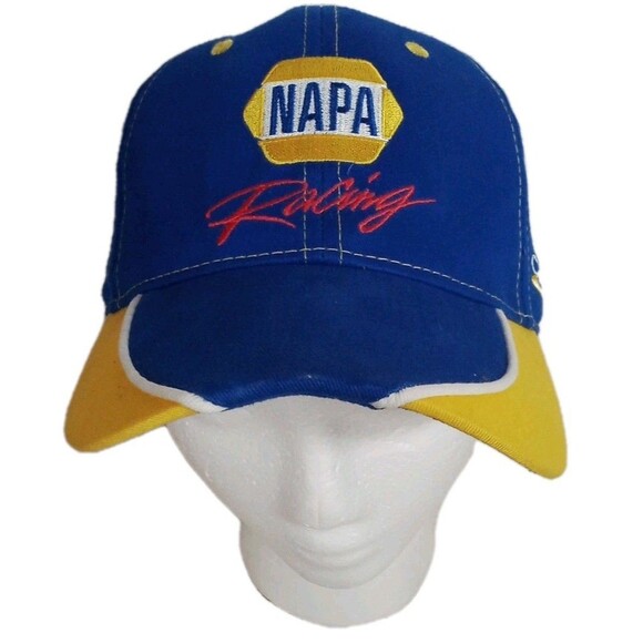 Napa Racing Cap Hat Adjustable StrapBack Blue Yellow New Michael‎ Waltrip Racing - Picture 1 of 11